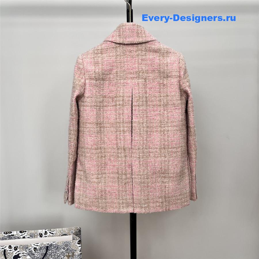 CC pink check tweed jacket