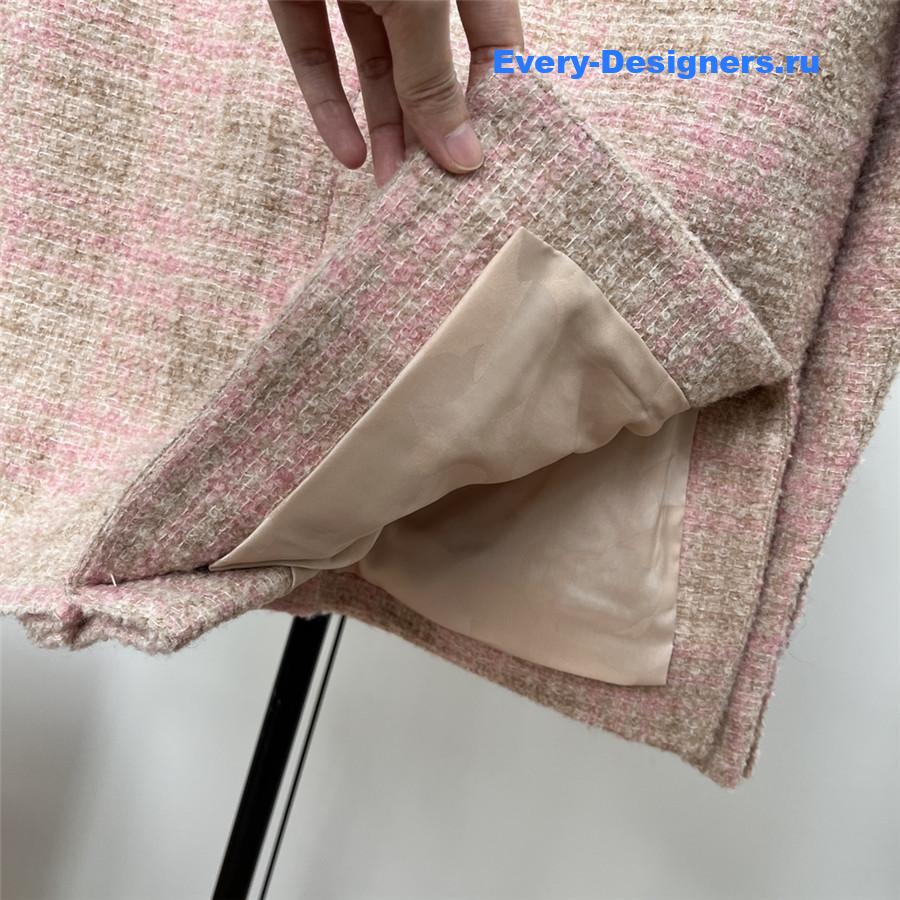 CC pink check tweed jacket