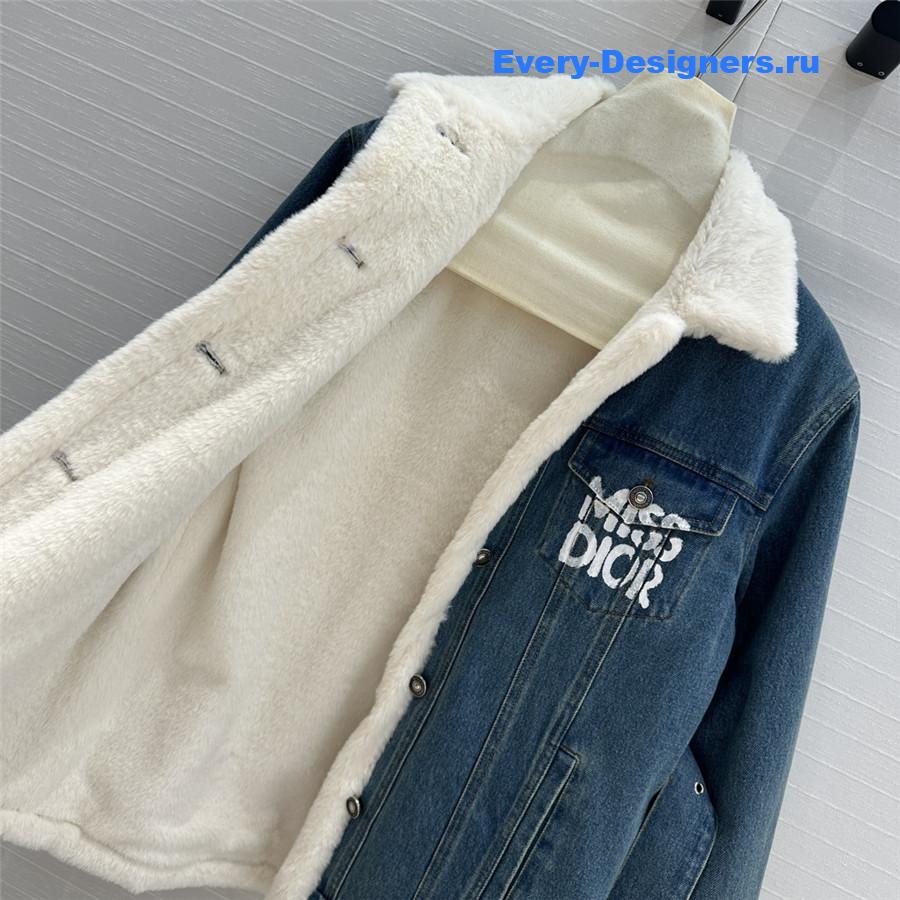 D10r graffiti print water blue denim jacket