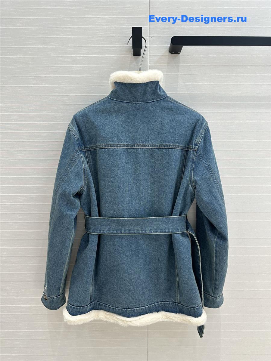 D10r graffiti print water blue denim jacket