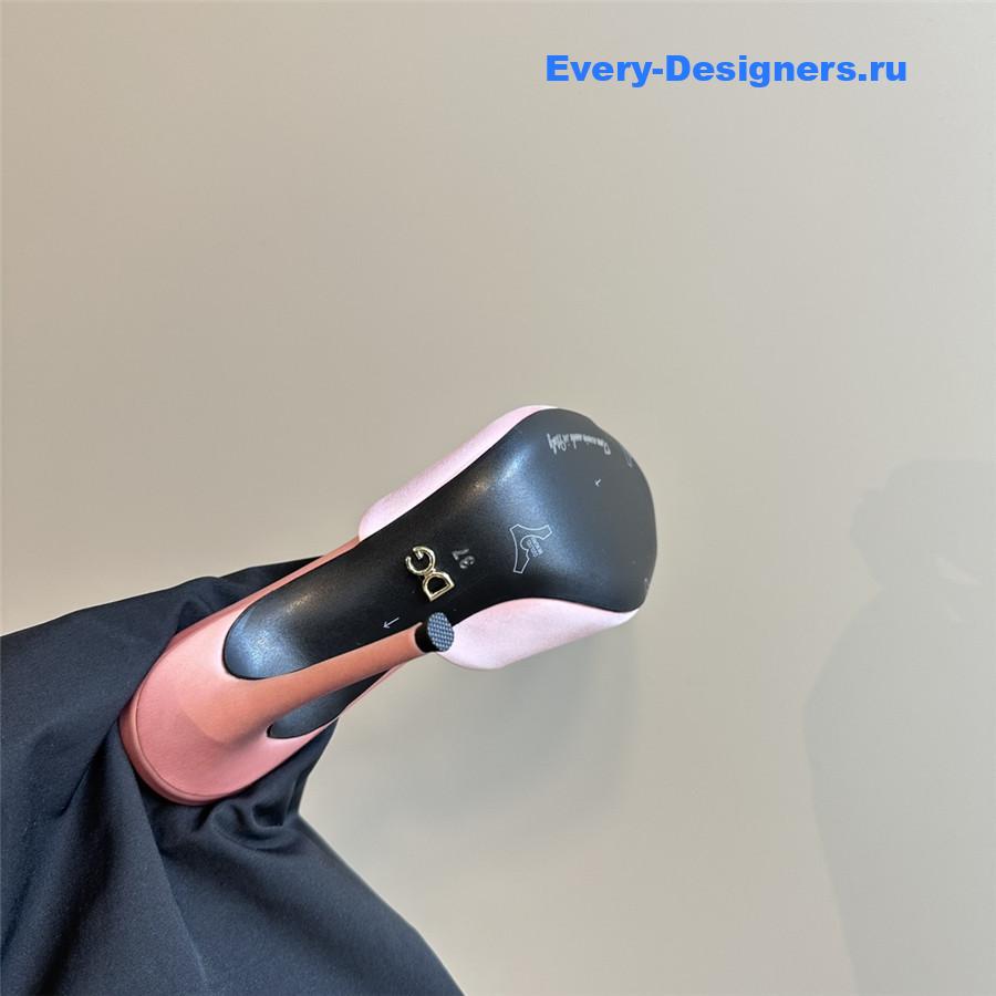 Dolce & Gabbana Grey Satin Crystal Stiletto Mules