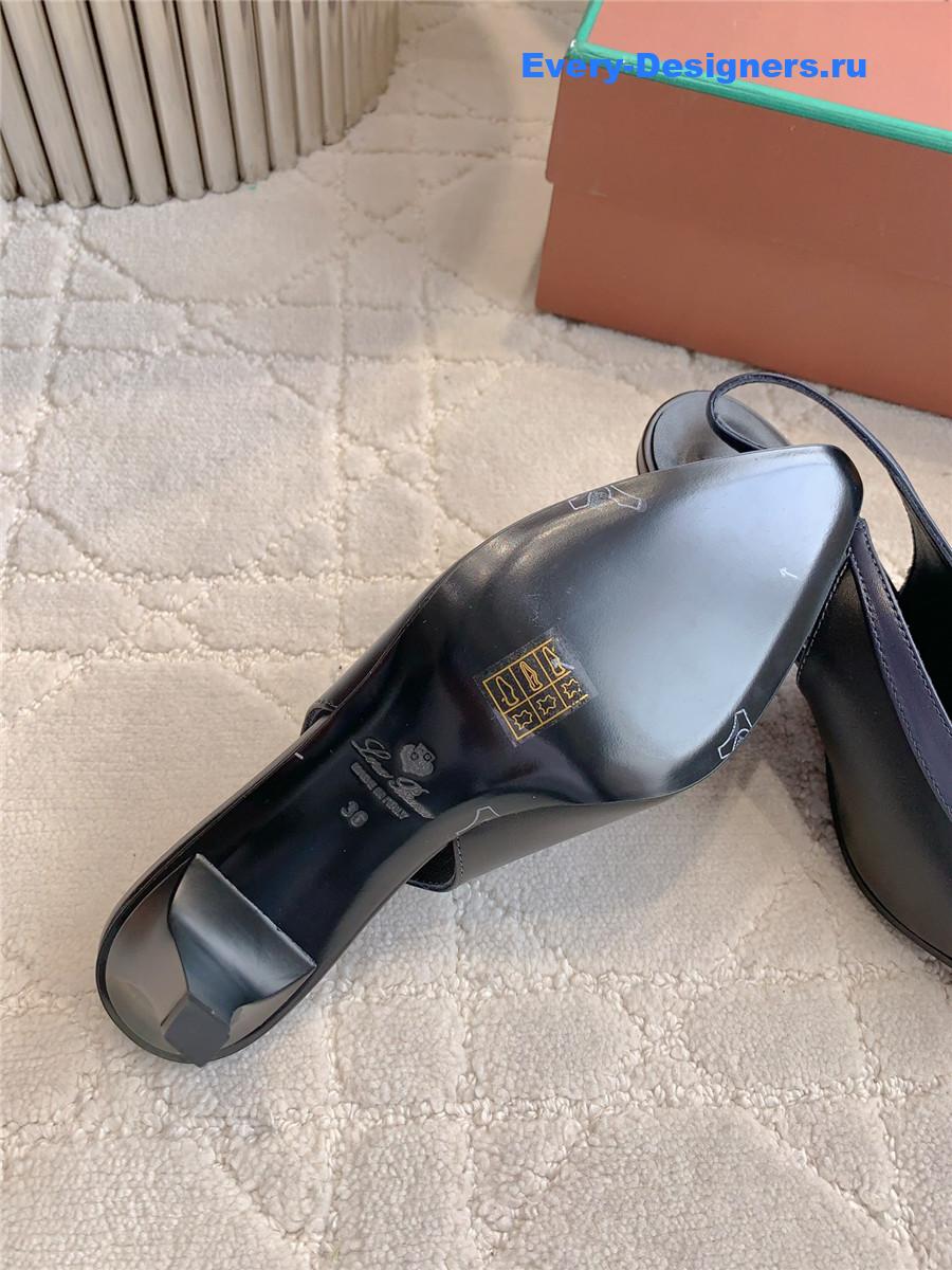 L0r0 P1ana rebecca slingback pumps in black/ink