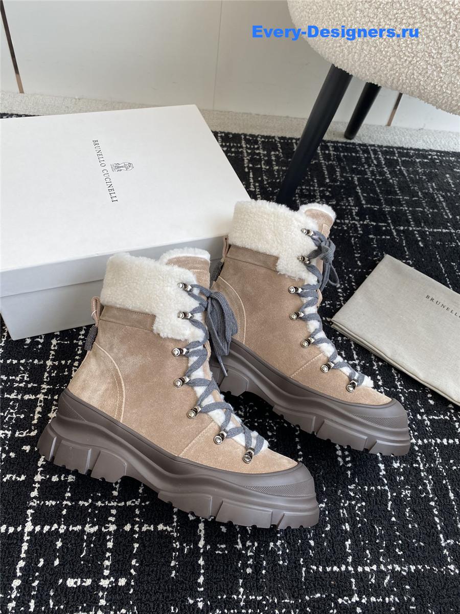 BC Brown Panelled Ankle Boots