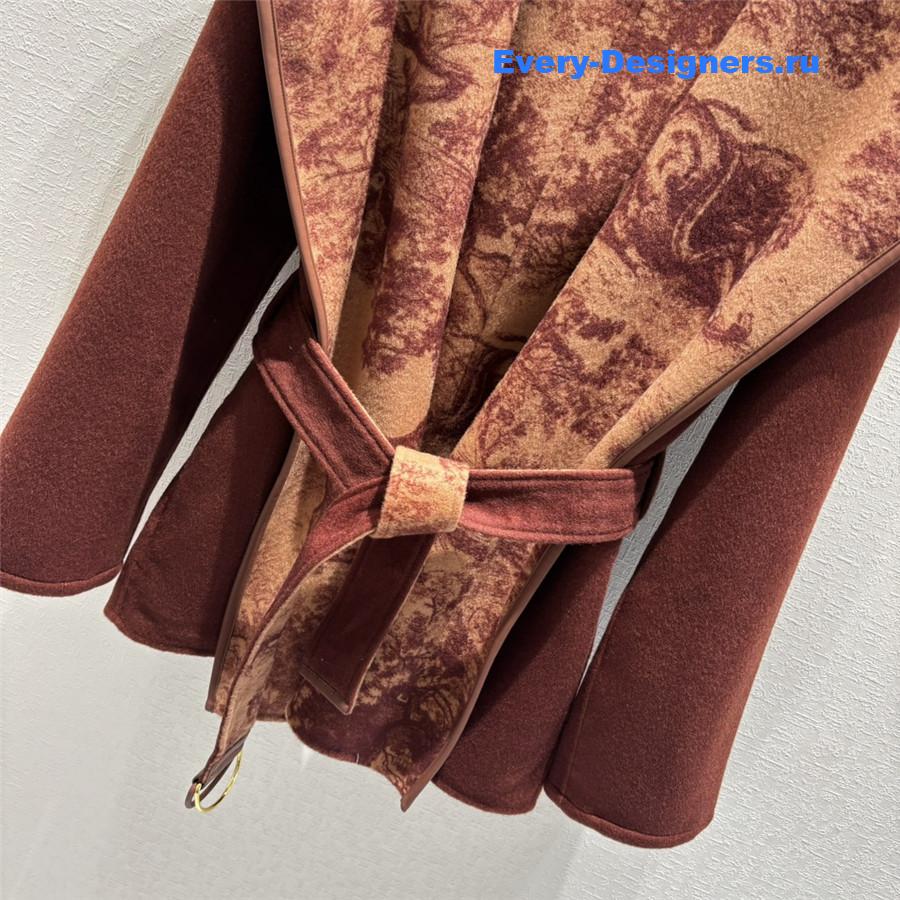 D10r hooded short wool coat