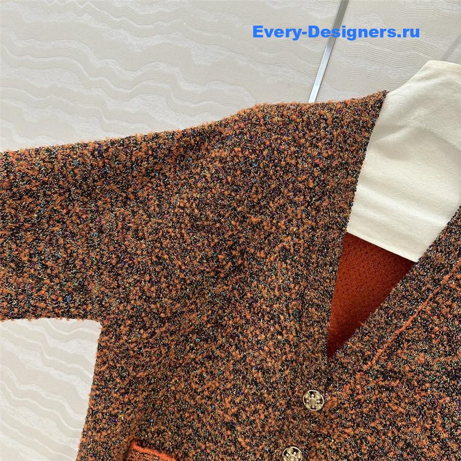 CC Iridescent Gold Yarn Cashmere Jacket