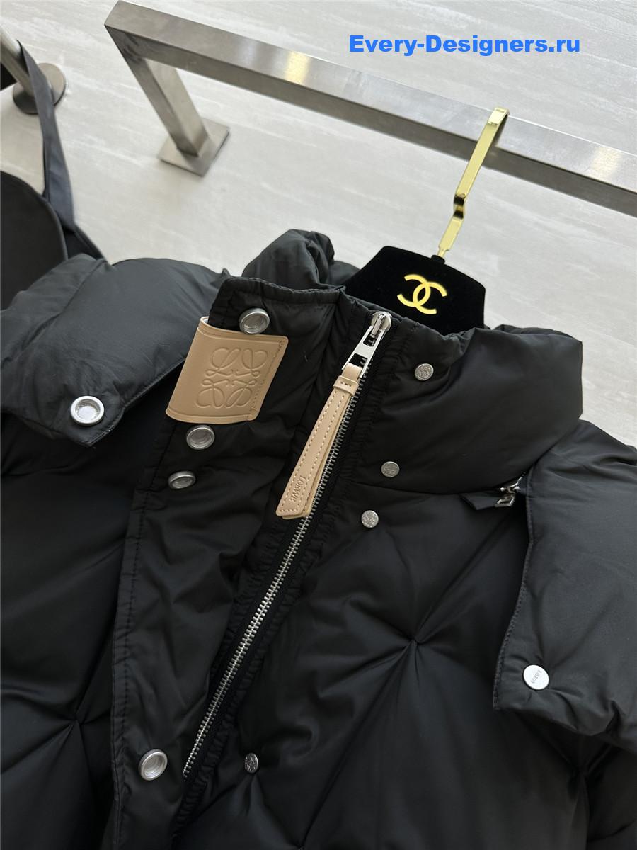 L0ew* minimalist hooded down jacket