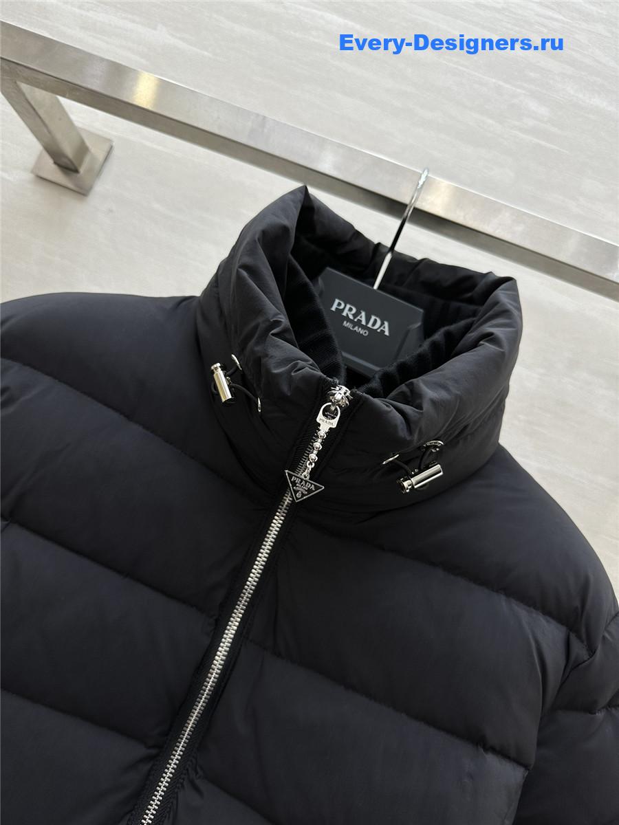 Pra*a stand collar mid-length down jacket