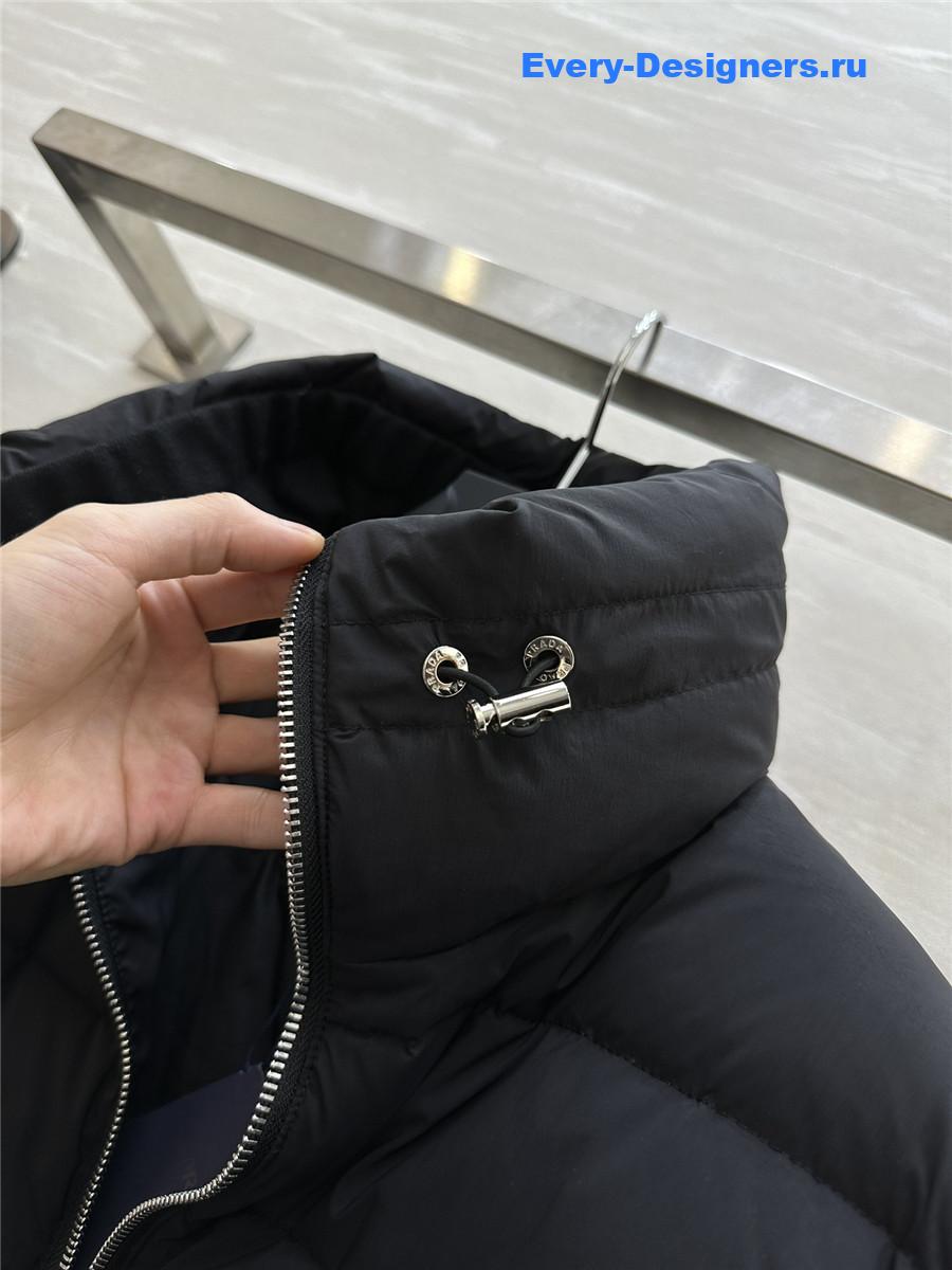 Pra*a stand collar mid-length down jacket