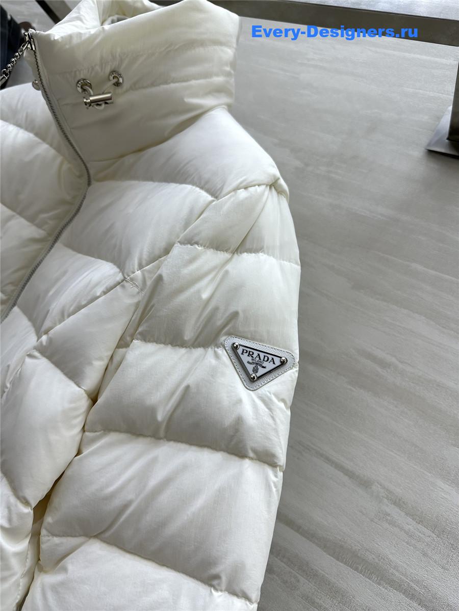 Pra*a stand collar mid-length down jacket