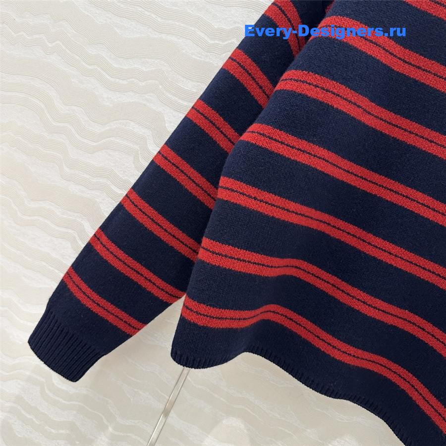 Miu Miu Gestreifter Striped Knitted Sweater