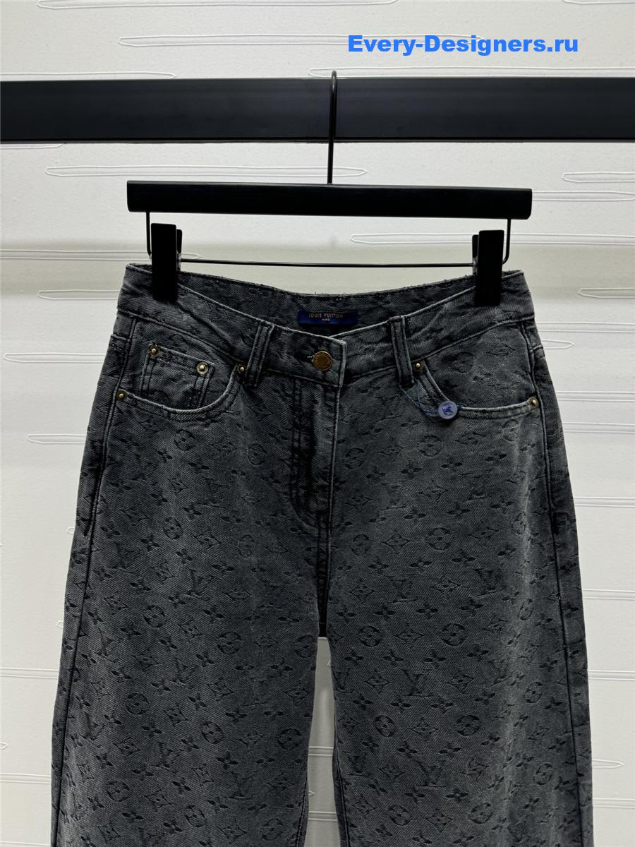 l0vis Vvtt0n lv jacquard printed denim trousers