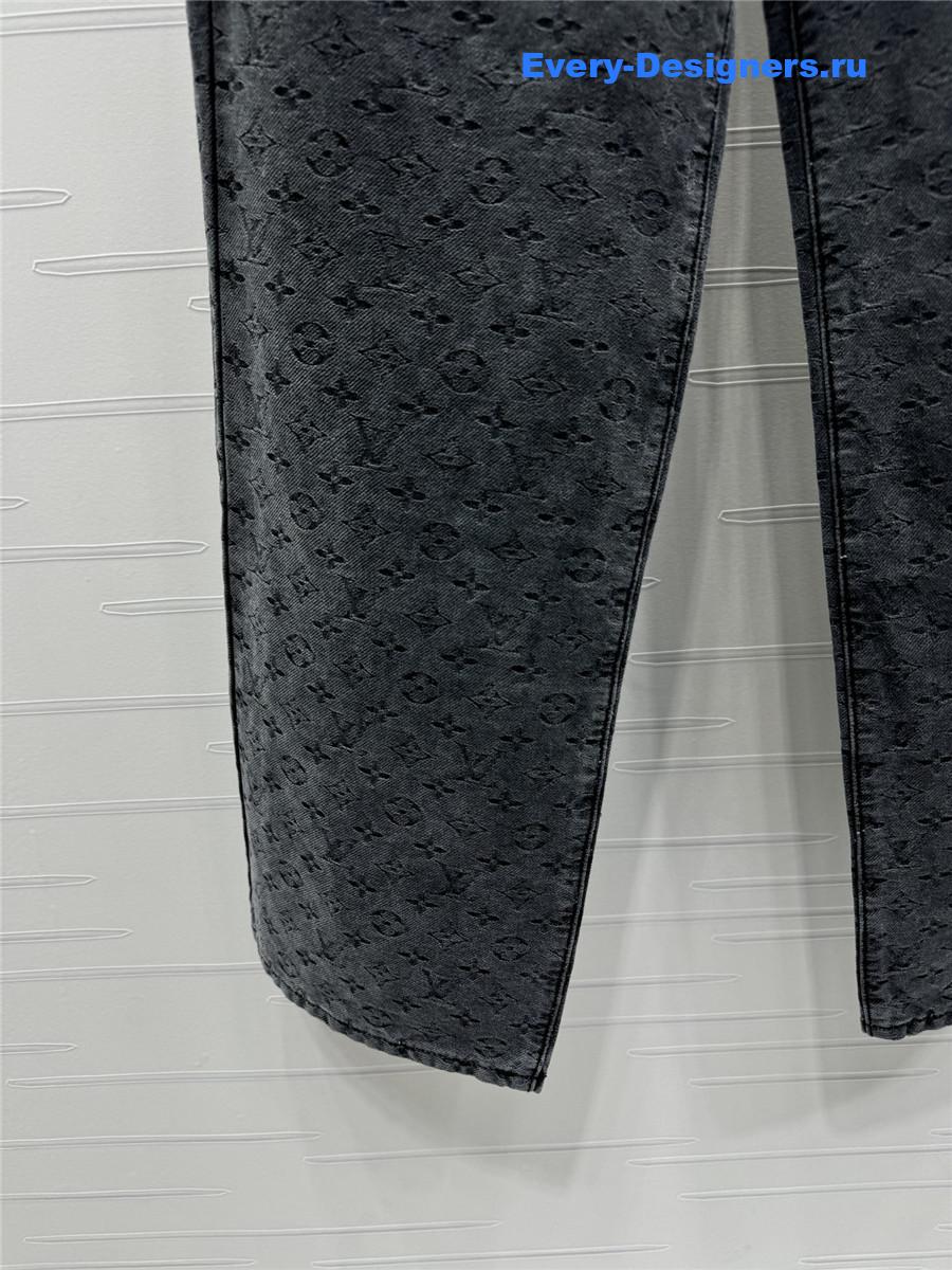 l0vis Vvtt0n lv jacquard printed denim trousers