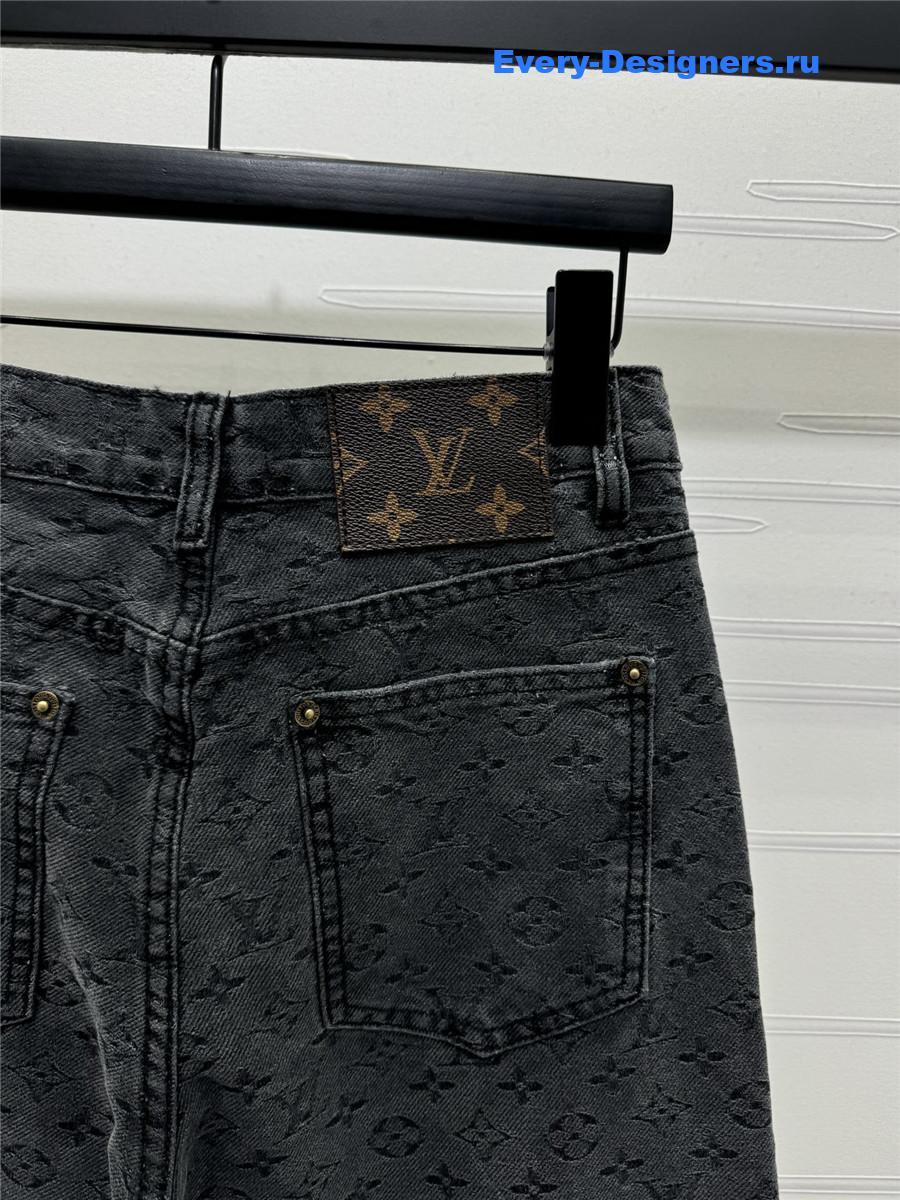 l0vis Vvtt0n lv jacquard printed denim trousers