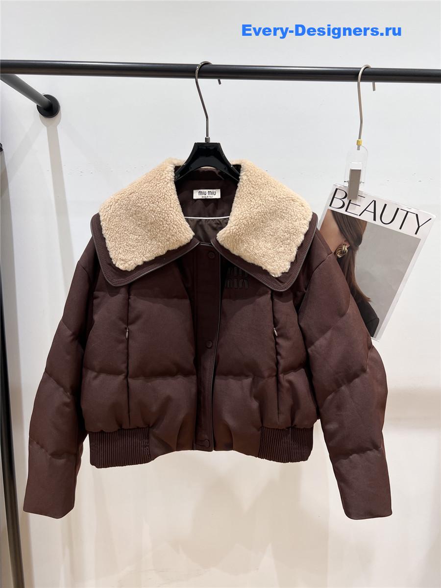 M1um1u lambswool down jacket