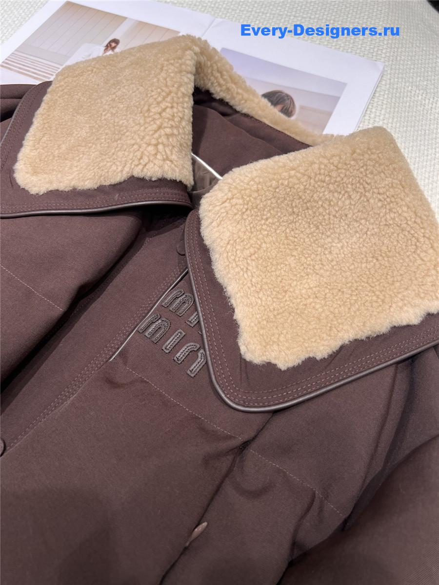 M1um1u lambswool down jacket