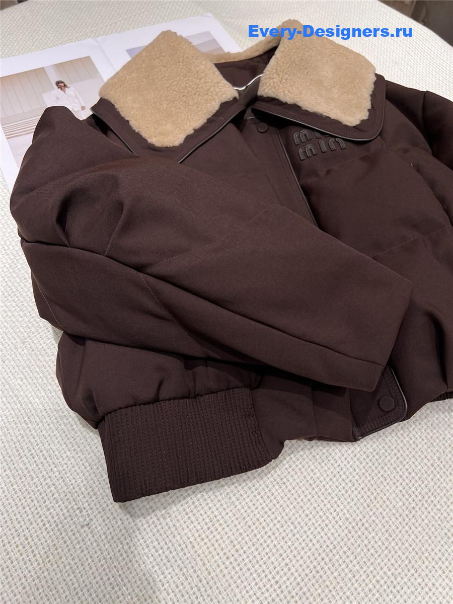 M1um1u lambswool down jacket