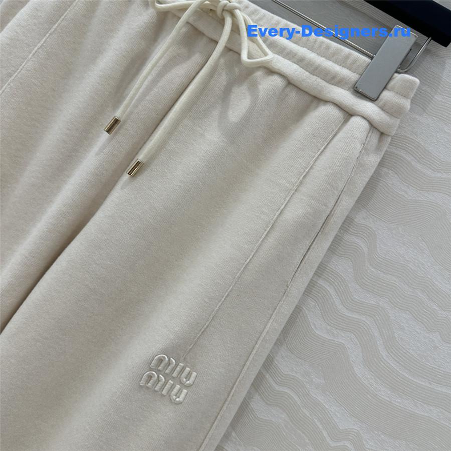 M1um1u cotton velvet straight pants