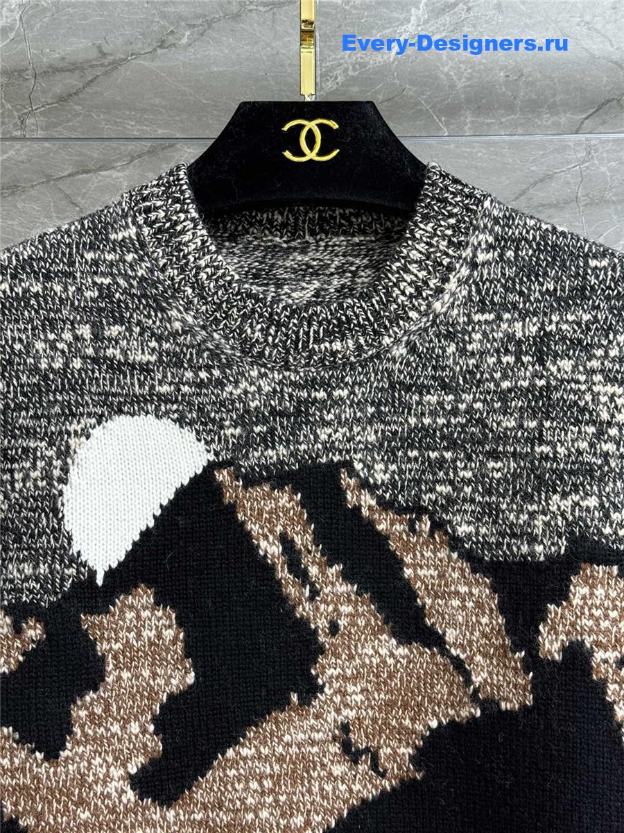 CC Snow Mountain Jacquard Sweater Grey