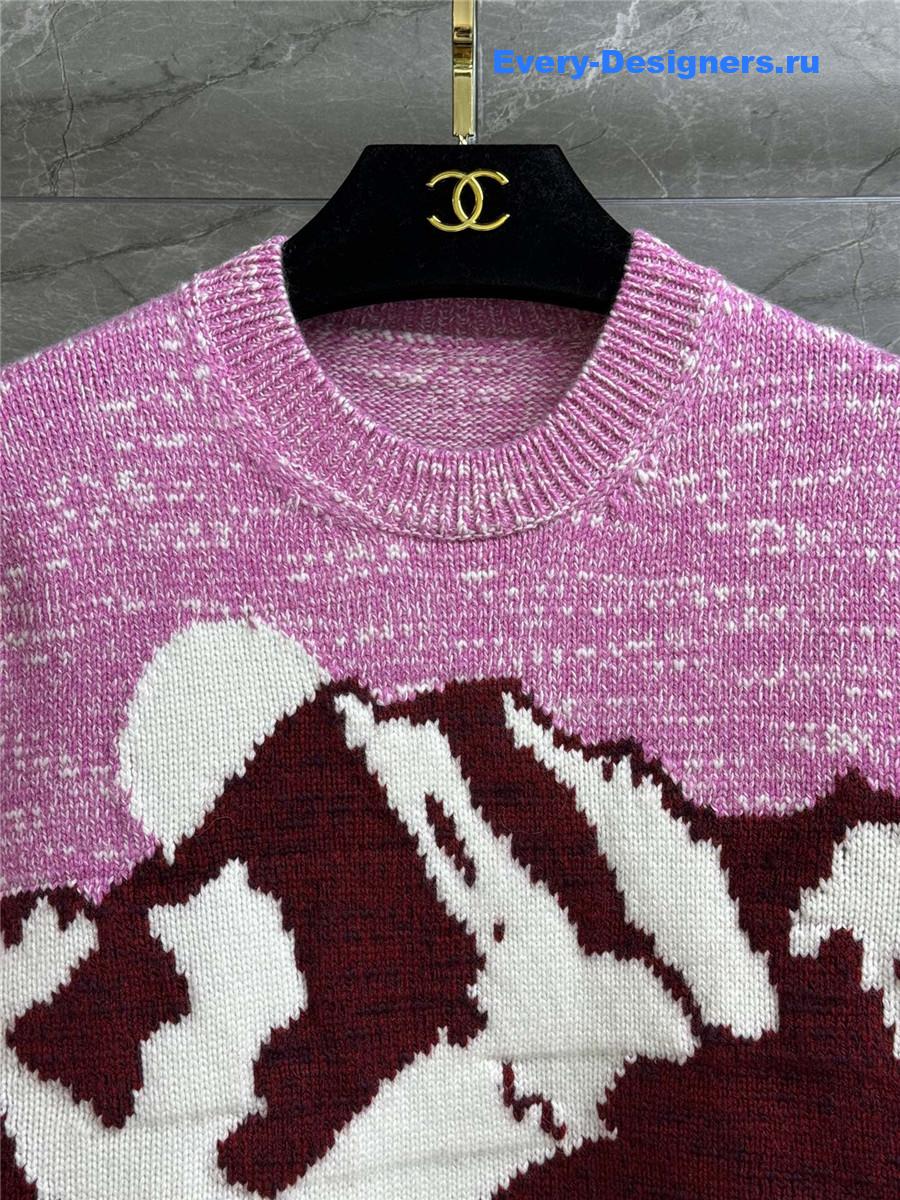 CC Snow Mountain Jacquard Sweater Pink