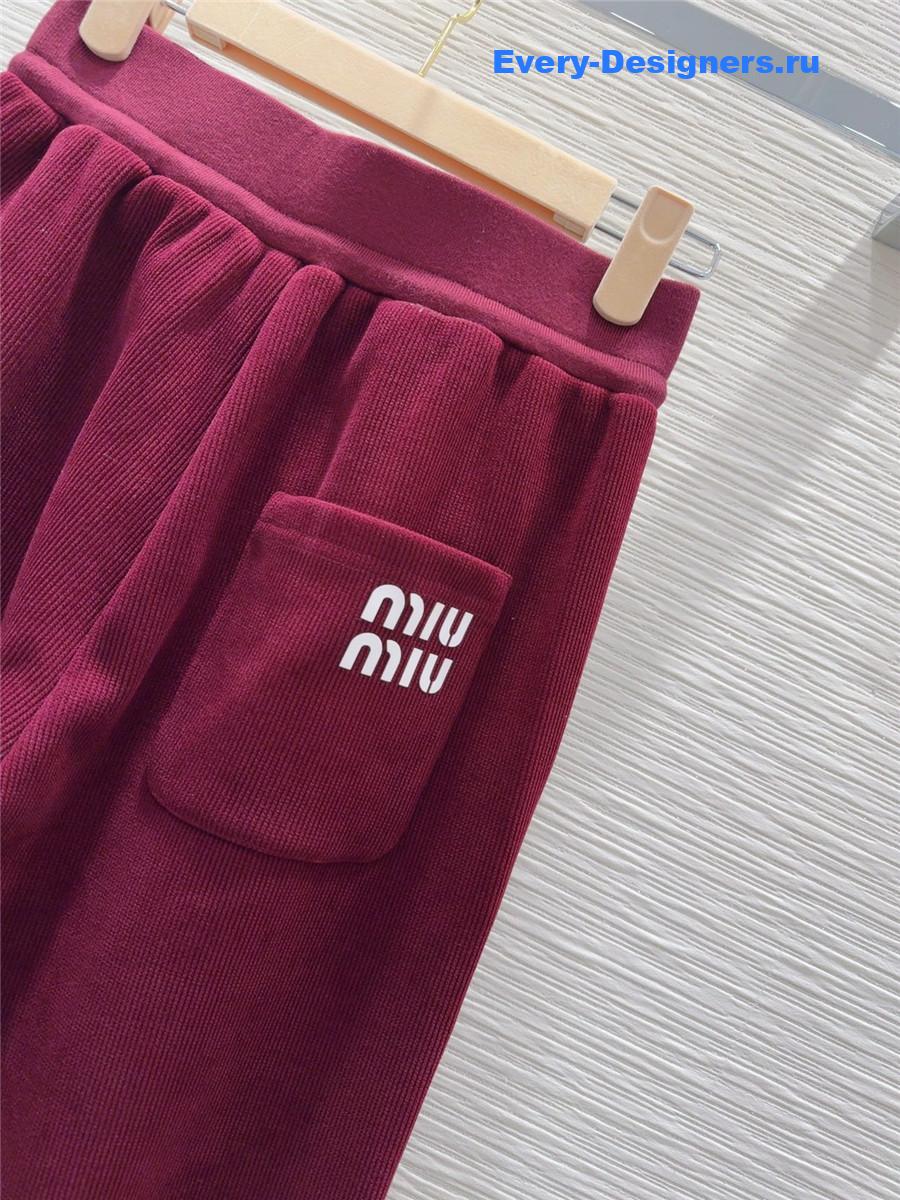 M1um1u new wide-leg trousers