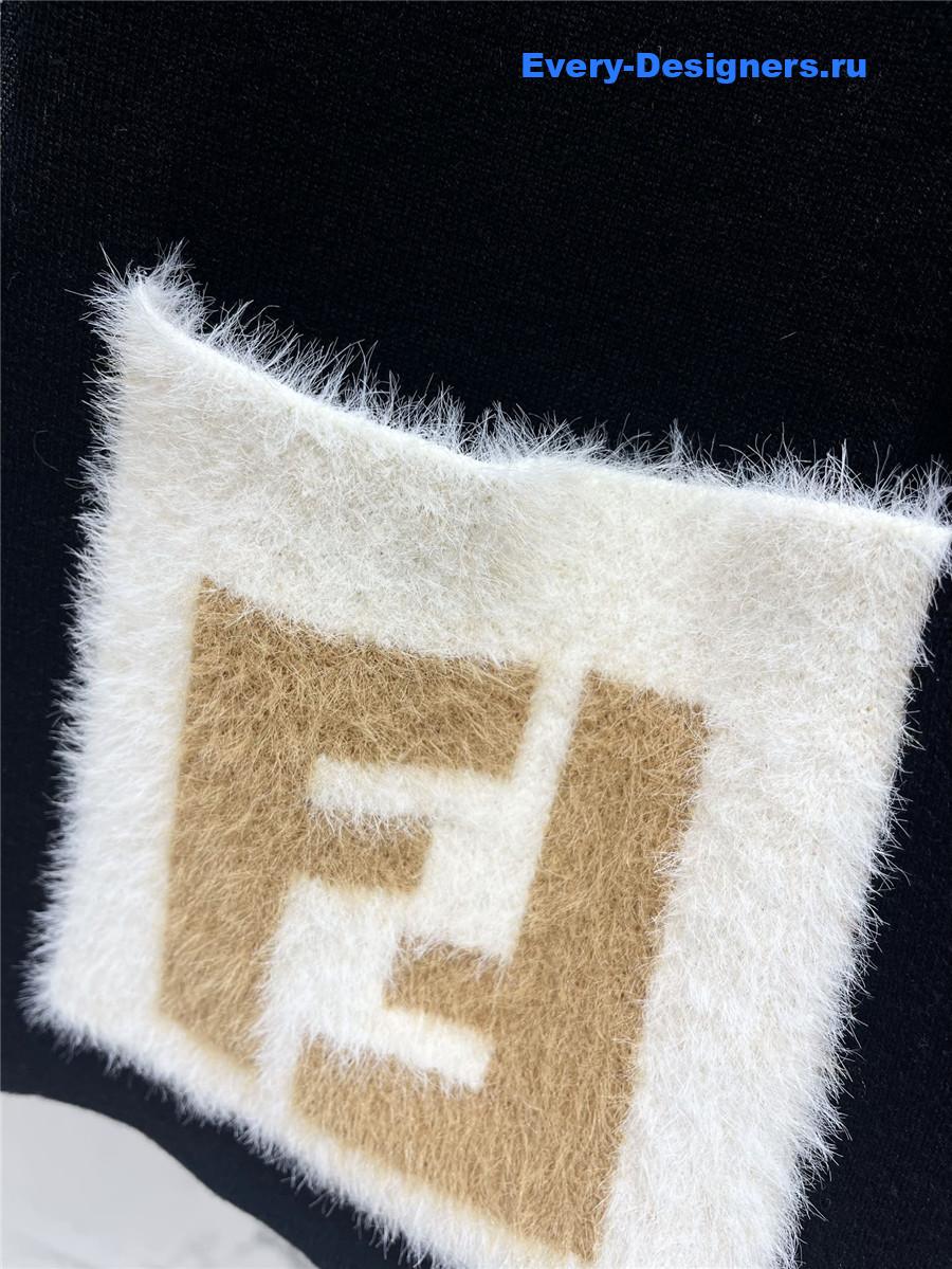 F**di double f pocket zipper cardigan jacket