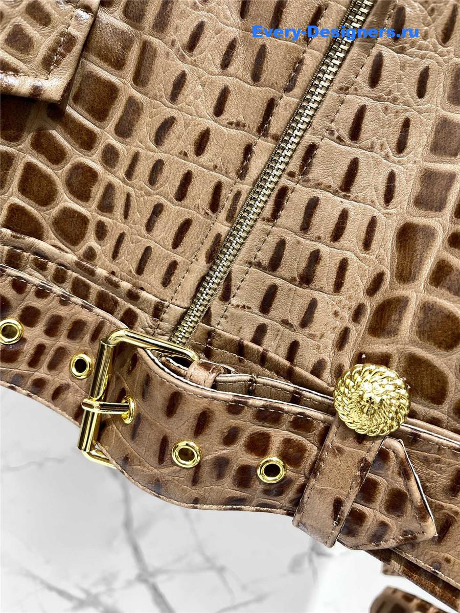 Balmain genuine leather jacket sheepskin