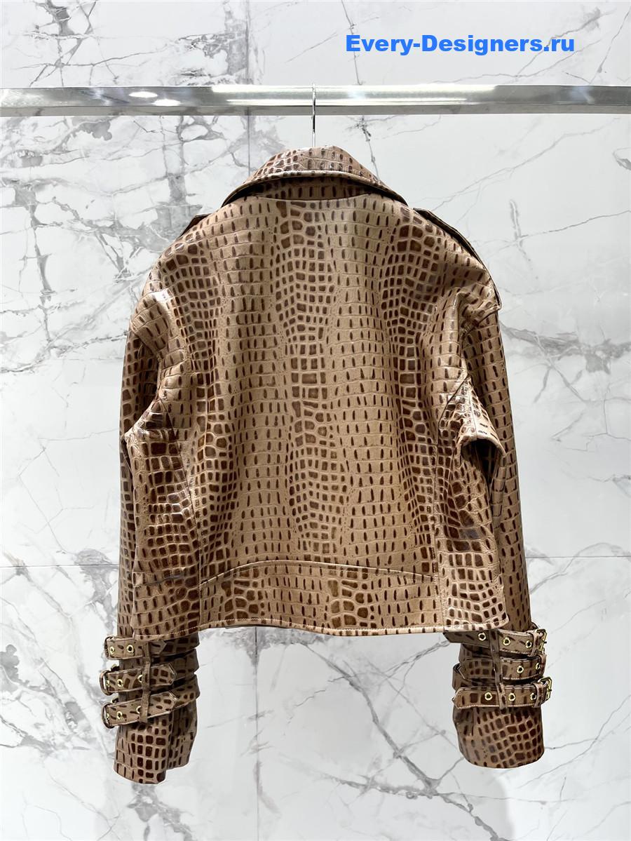 Balmain genuine leather jacket sheepskin