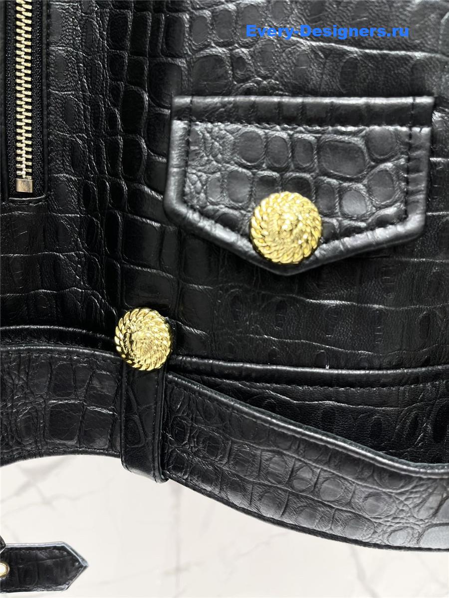 Balmain genuine leather jacket sheepskin