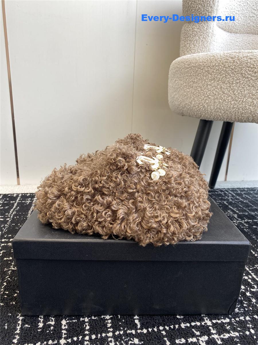 CC fur slippers