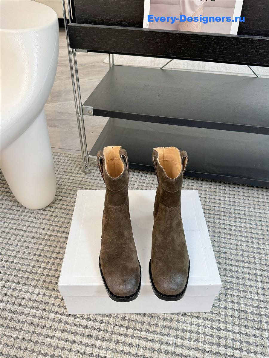 Ce1i*e suede lemaire western boots brown