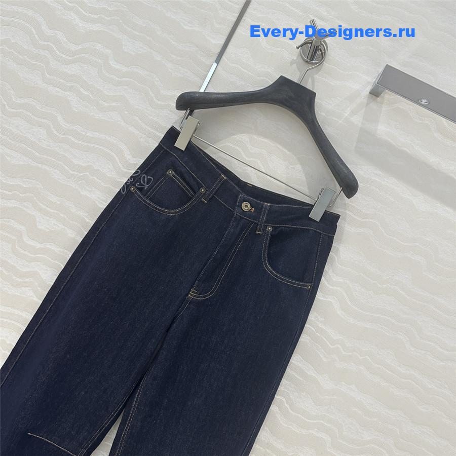 L0ew* denim sickle jeans