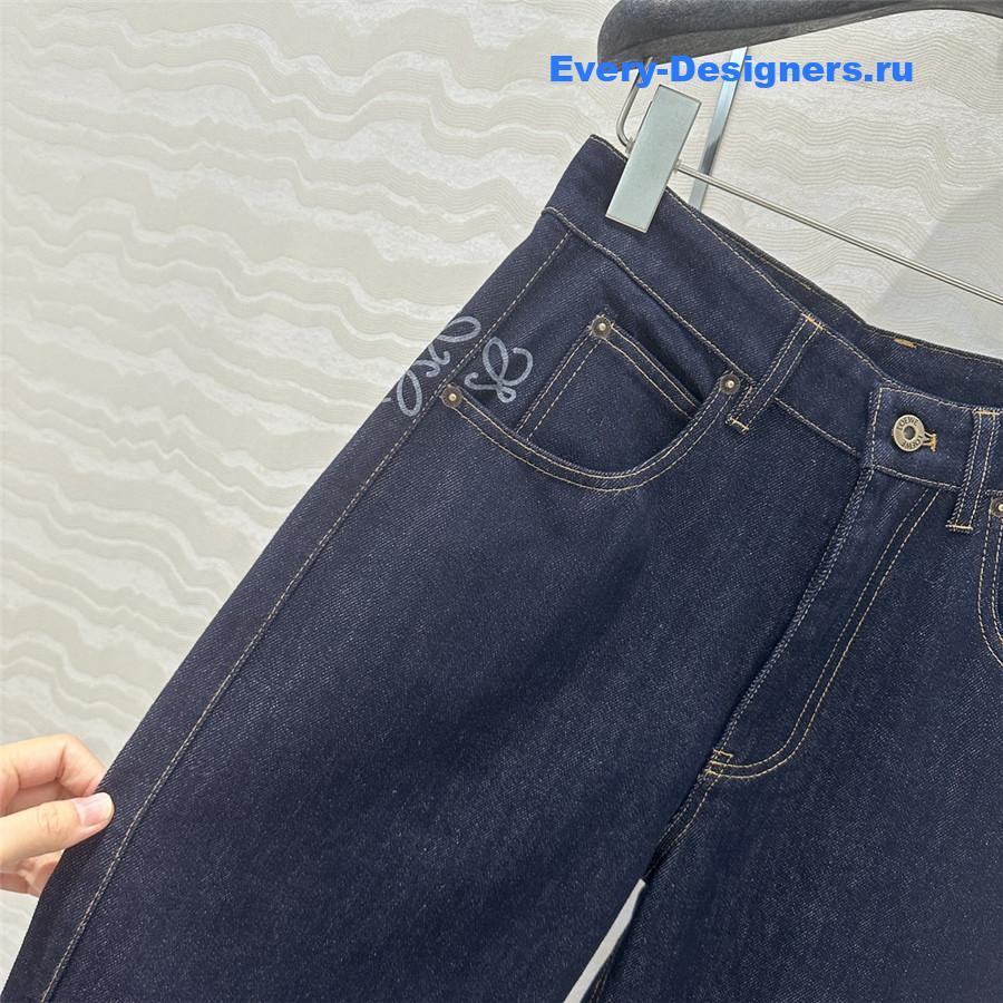 L0ew* denim sickle jeans