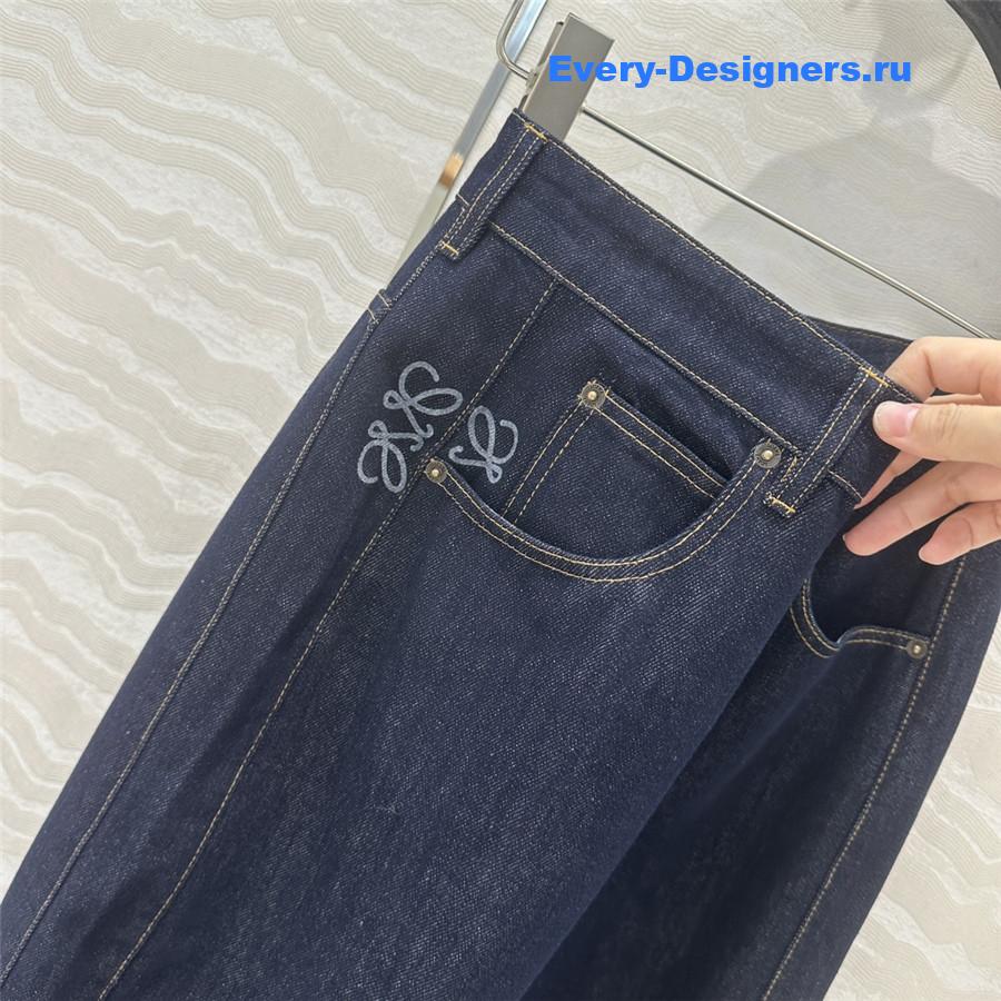 L0ew* denim sickle jeans