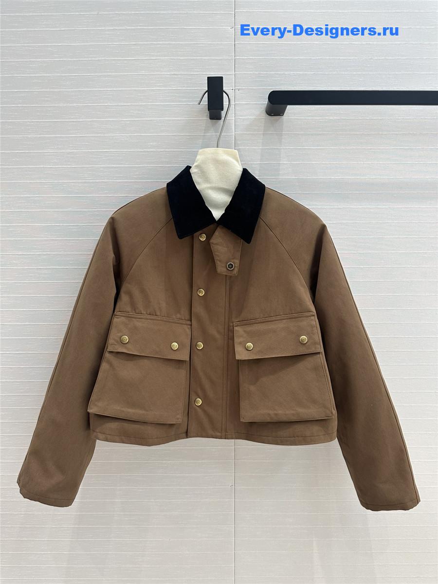 L0ew* corduroy lapel cotton jacket