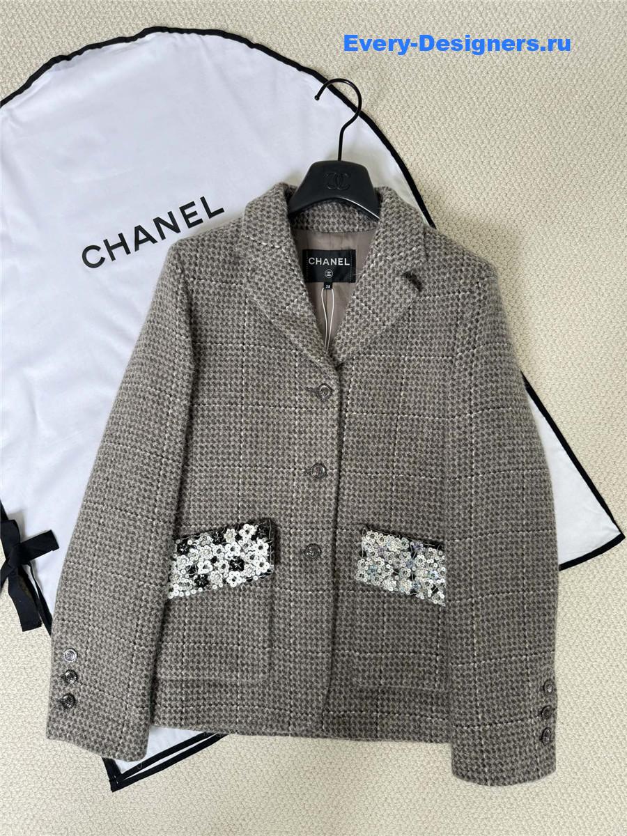 Ch**el beaded tweed jacket