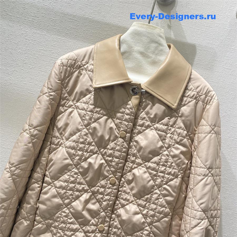 D10r lapel macrocannage down jacket in beige