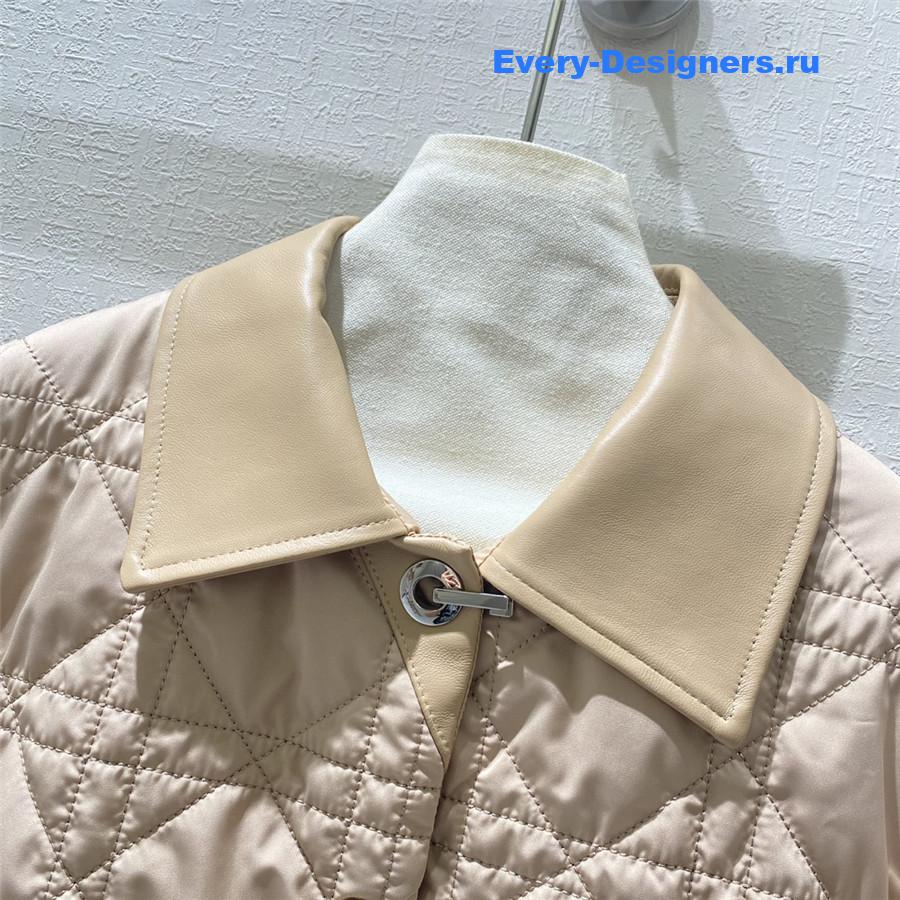 D10r lapel macrocannage down jacket in beige