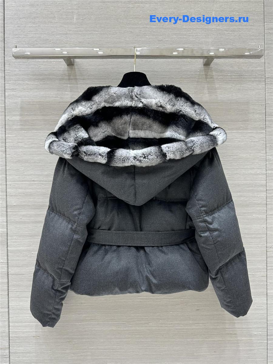 L0r0 P1ana hooded wool and cashmere down jacket