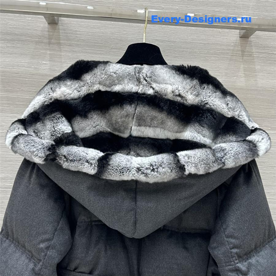 L0r0 P1ana hooded wool and cashmere down jacket