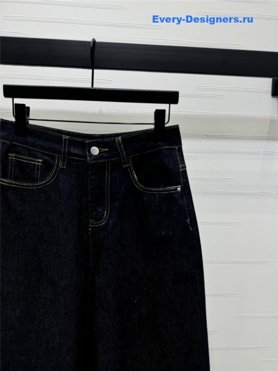Ch**el vintage blue wide leg jeans