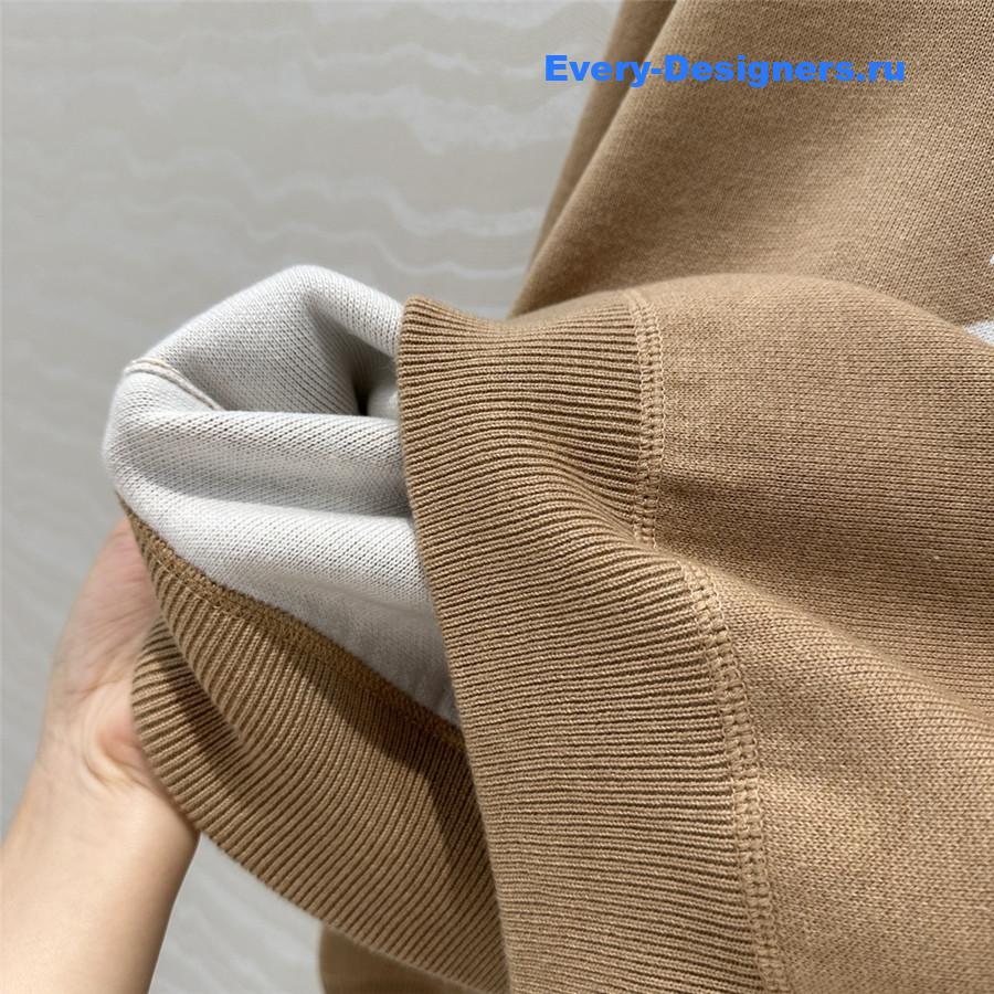 Miu Miu Logo Short Knit Sweater Beige