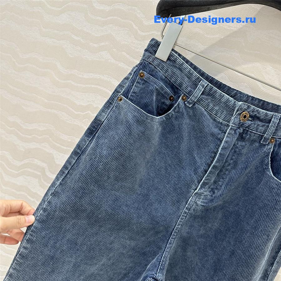 M1um1u denim corduroy pants