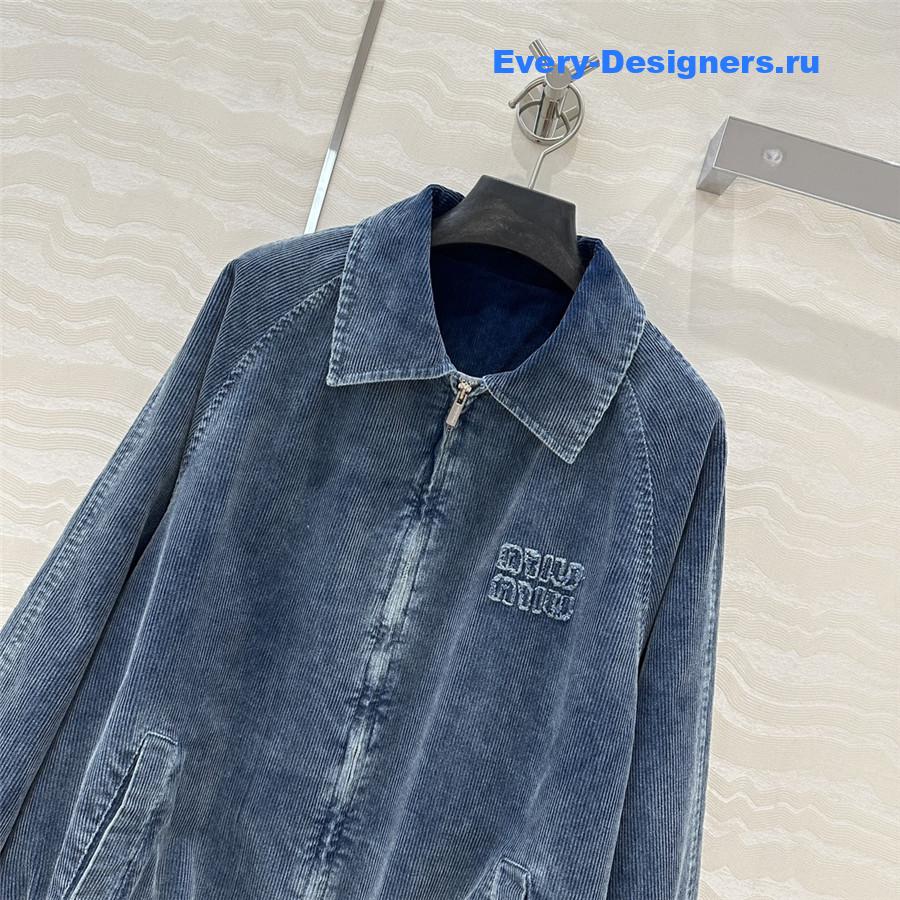 M1um1u denim corduroy jacket cotton coat
