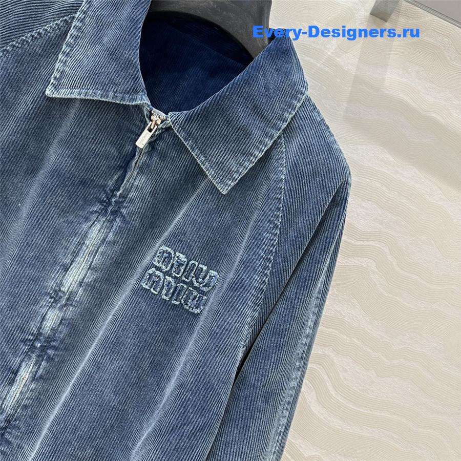 M1um1u denim corduroy jacket cotton coat
