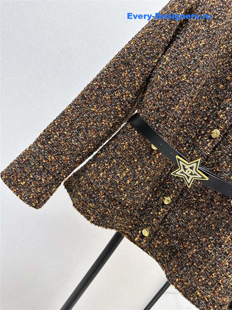 Ch**el v-neck woven coat