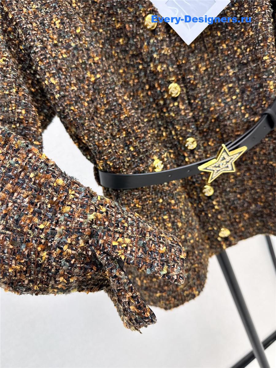 Ch**el v-neck woven coat