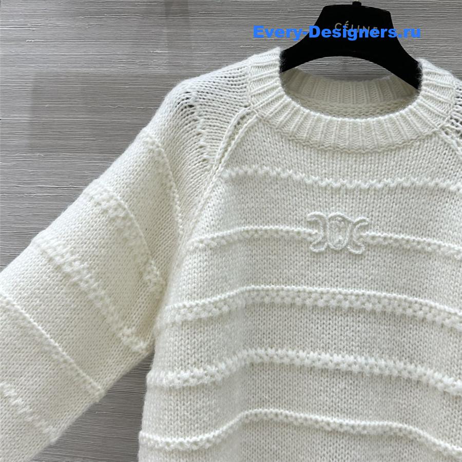 Ce1i*e logo cashmere sweater white