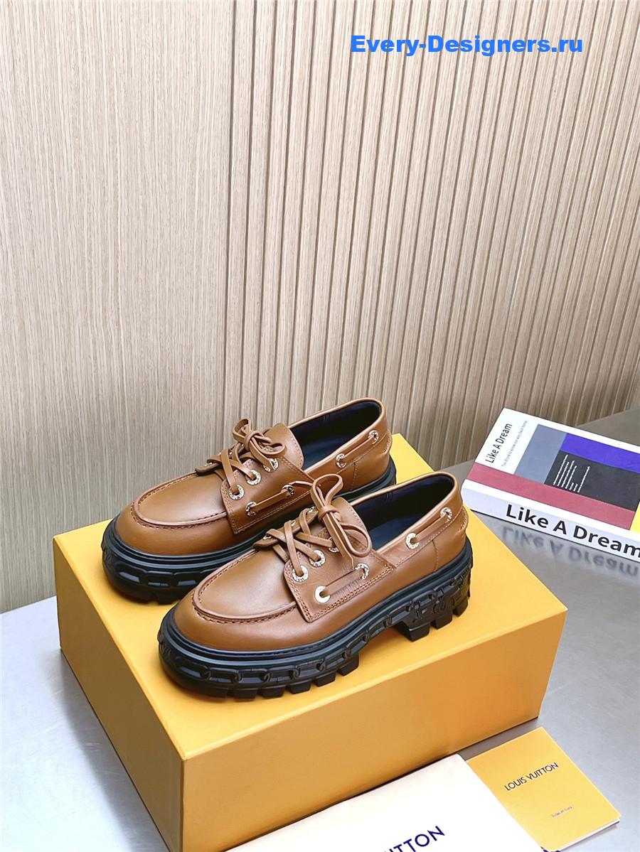 l0vis Vvtt0n lv record boat shoe brown