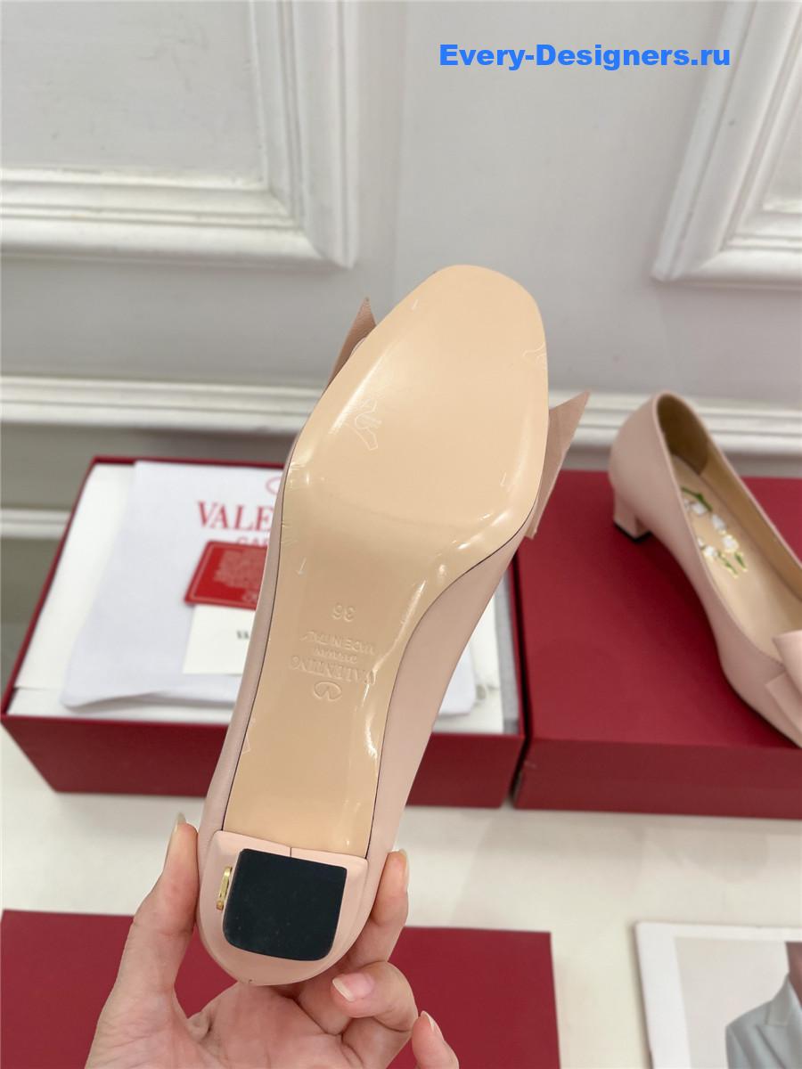 Va1e*ntin0 bowow pump in kidskin 45mm pink