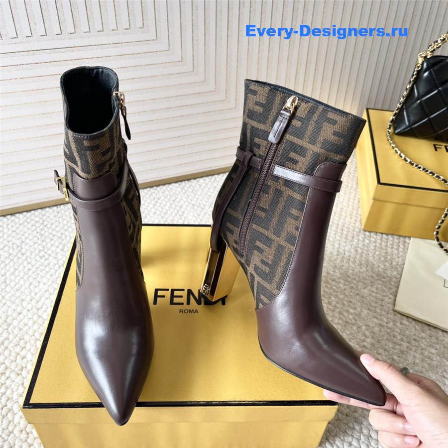 F**di delfina brown ankle boots